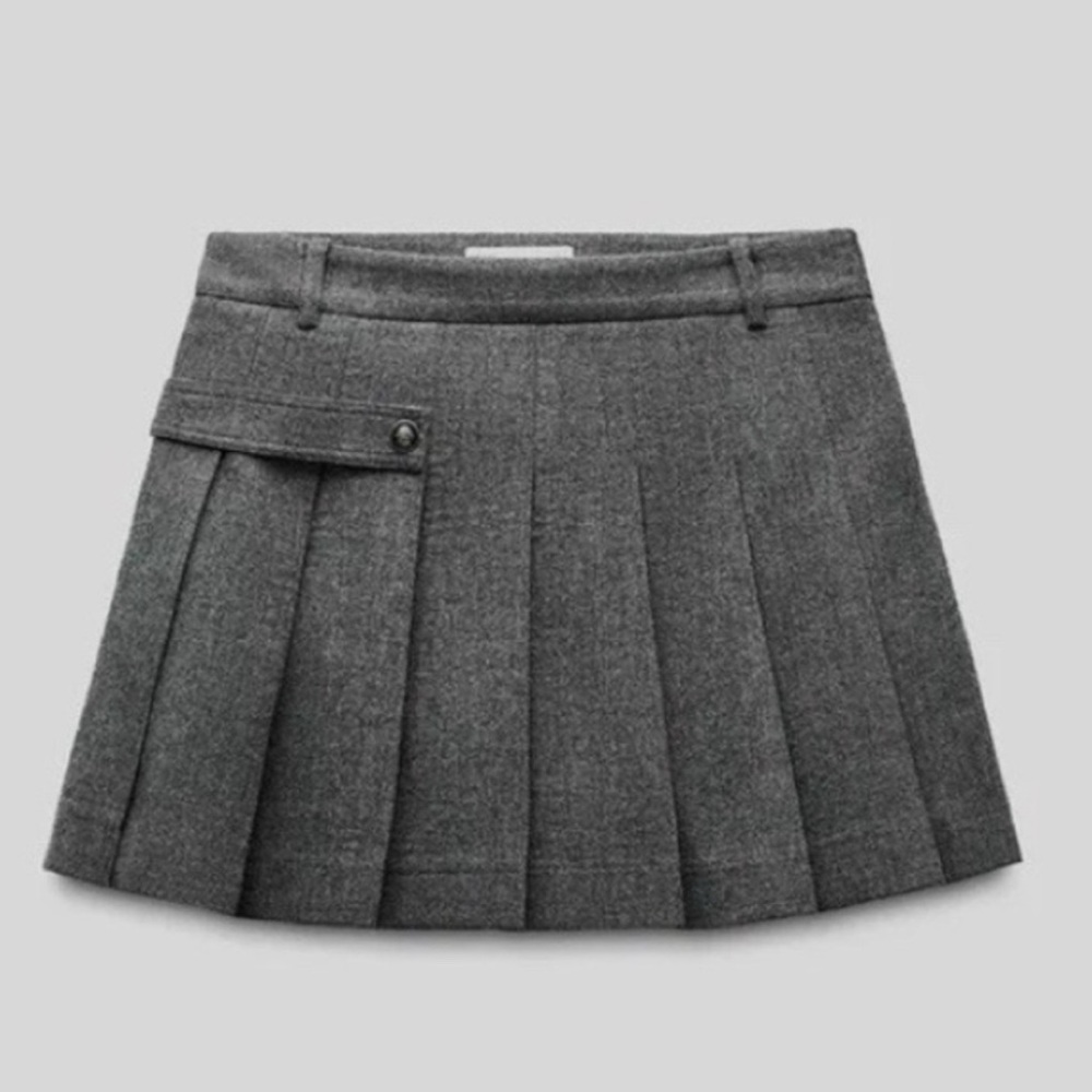 Zara Box Pleat Mini Skirt